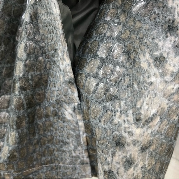 Selene Sport Gray Faux Reptile Zipper Lined Jacket - Picture 6 of 11